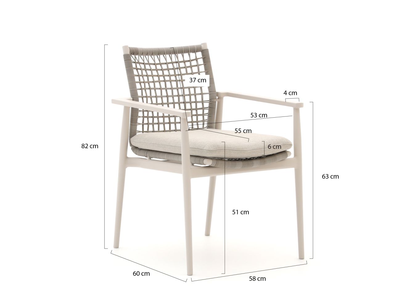 Bellagio Pizzoli Gartenstuhl stapelbar günstig online kaufen