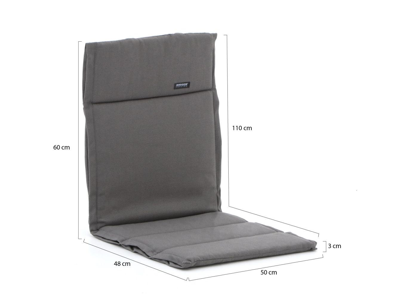 Madison Auflage Niedriglehner dünn 110x...