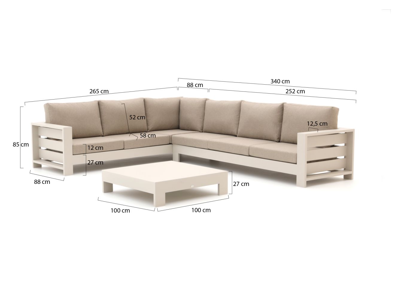 Bellagio Avolo Ecklounge-Set 3-teilig li... Bellagio Avolo Ecklounge-Set 3-teilig li...