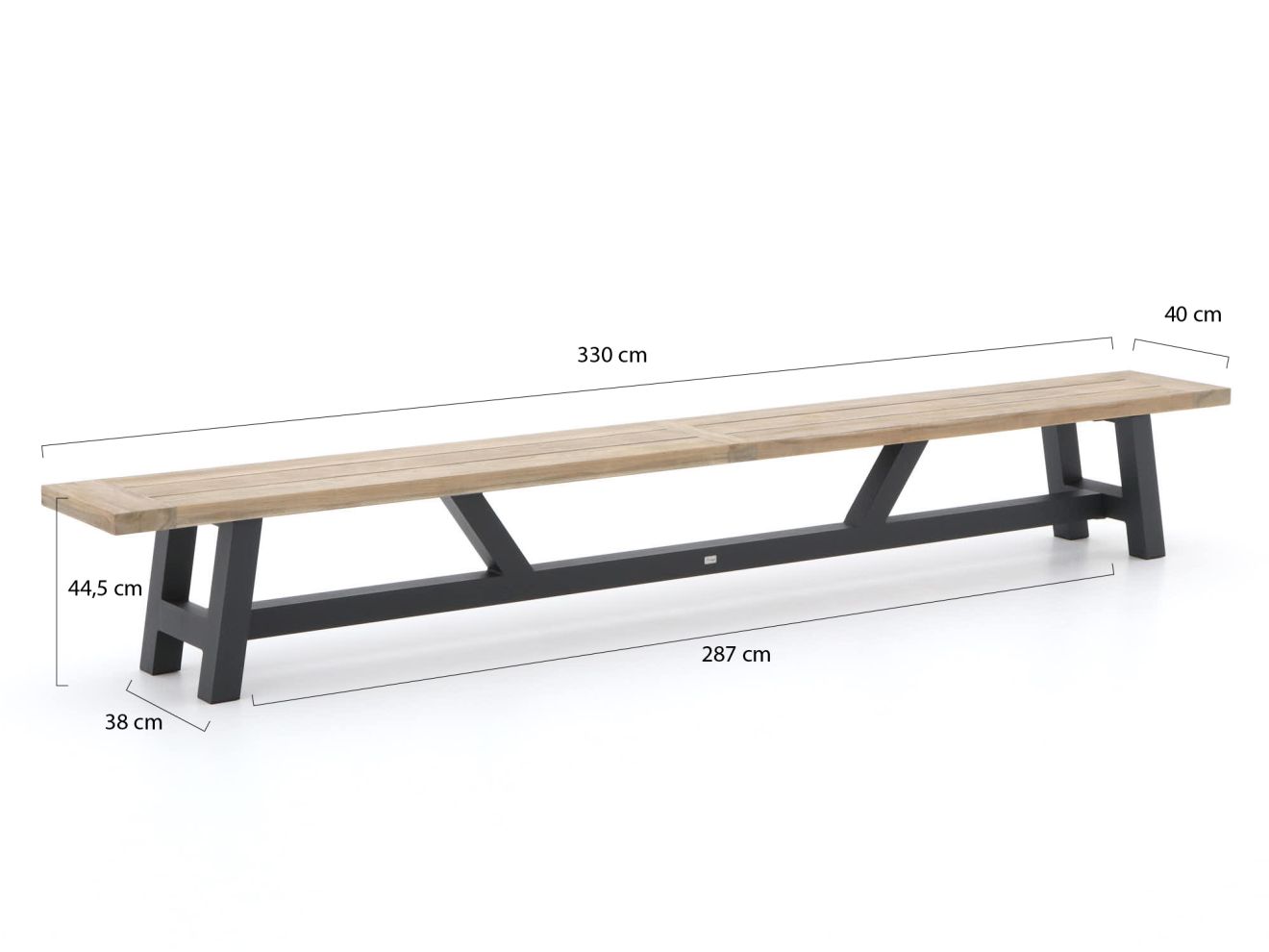 Bellagio Bresimo 330 cm Picknick Sitzgruppe 3-teilig günstig online kaufen