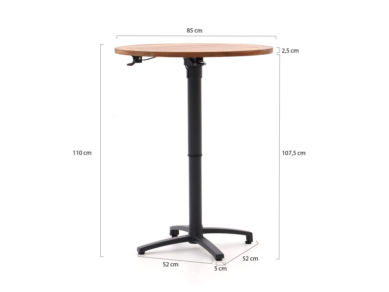 Bellagio Canzo Gartentisch klappbar Ø85...