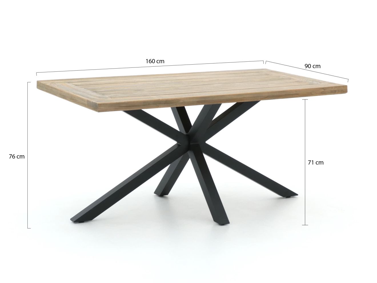 Manifesto Matese/Montorio 160 cm Gartenmöbel-Set 5-teilig Braun  Rabatt: 26 %