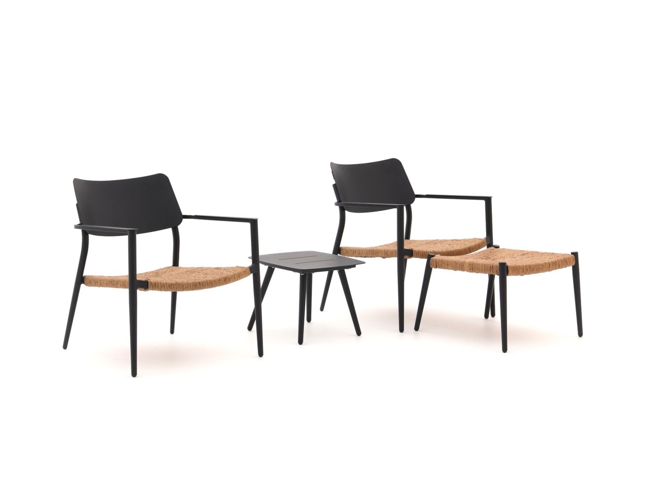 Bellagio Cino Lounge Balkonmöbel-Set 4-teilig Stapelbar günstig online kaufen