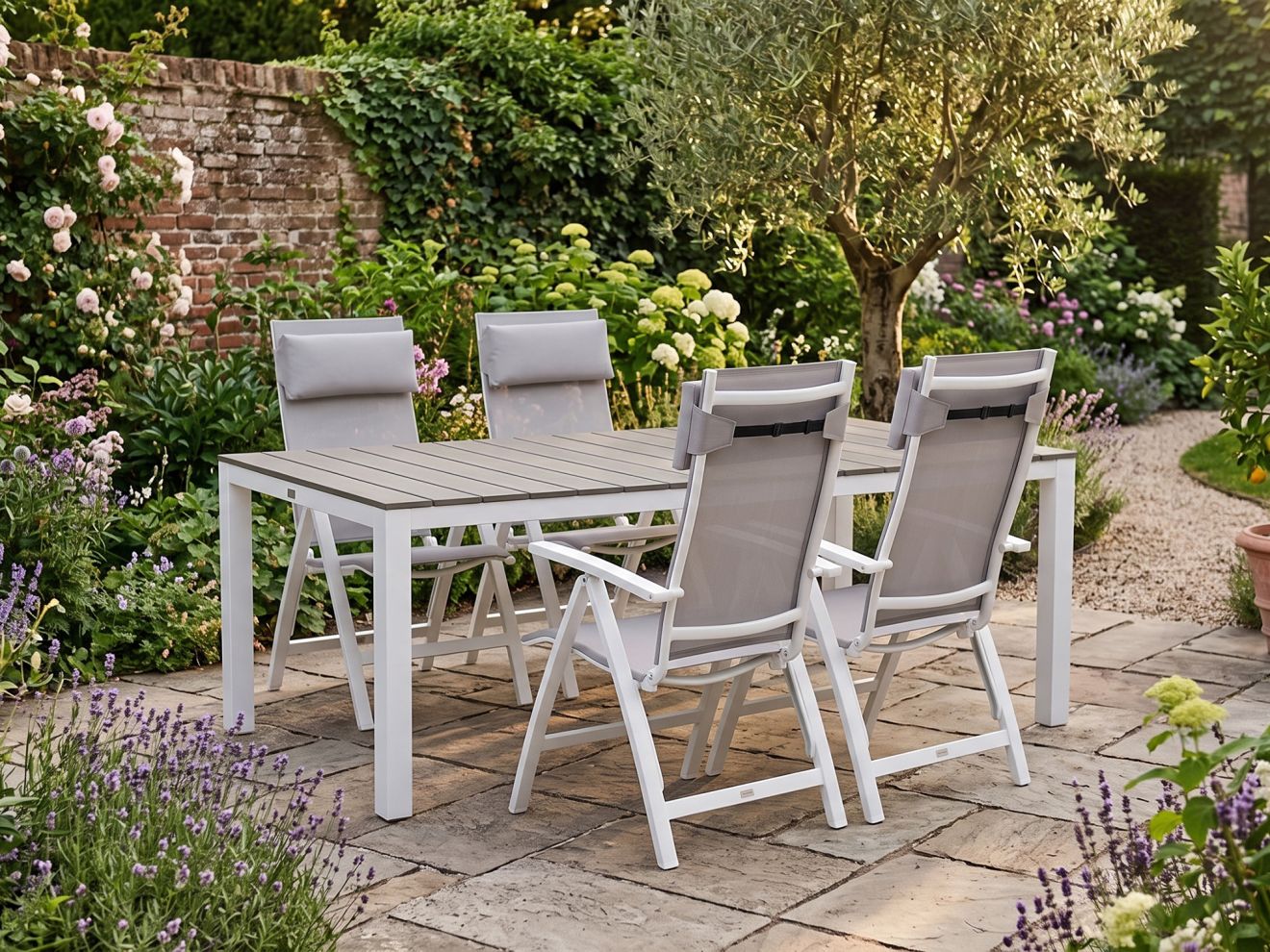 Bellagio Avenza/Fidenza 183 cm Gartenmöbel-Set 5-teilig verstellbar   Rabatt: 12 %