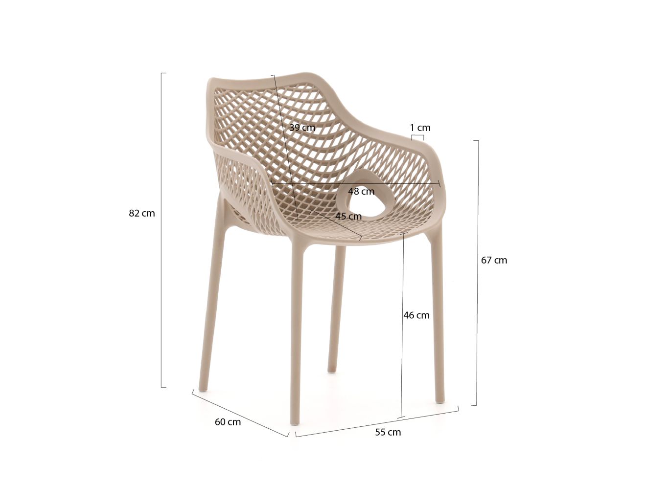 Forza Ripi/Fidenza ø 149 cm Gartenmöbel-Set 6-Teilig Stapelbar günstig online kaufen