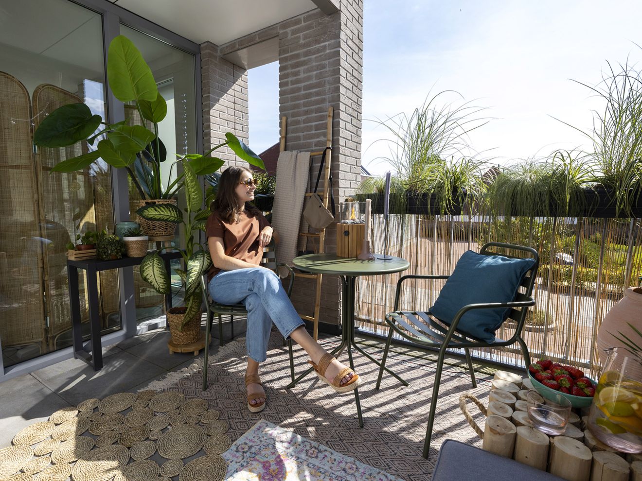 Forza Ripi/Aziano ø 60 cm Balkon-Set 3-teilig stapelbar Grün 60cm Rabatt: 48 %