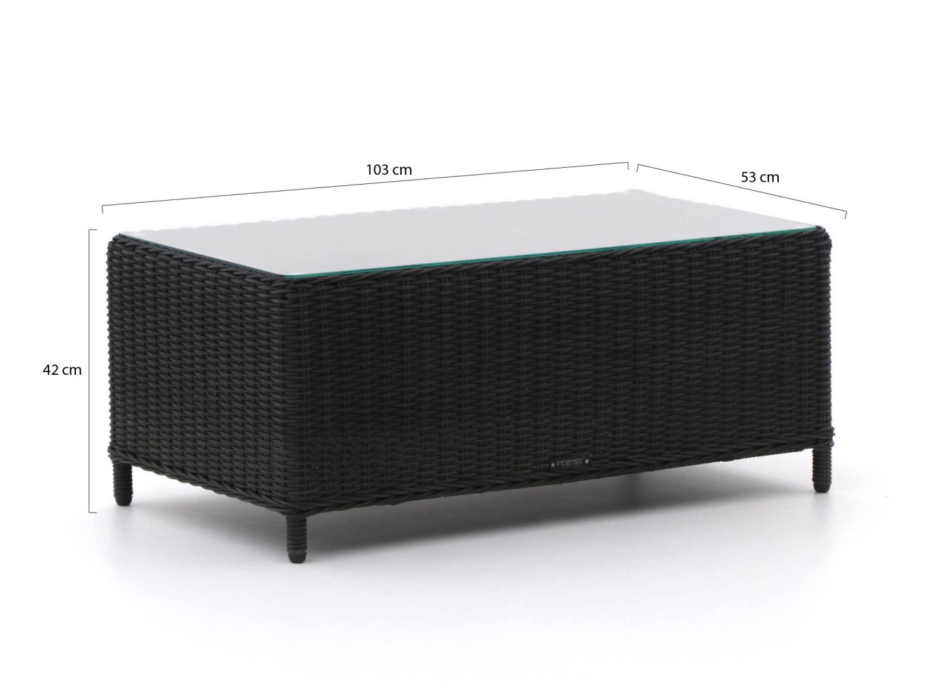 Intenso Milano Loungetisch 103x53x42 cm Grau 103x53cm Rabatt: 21 %