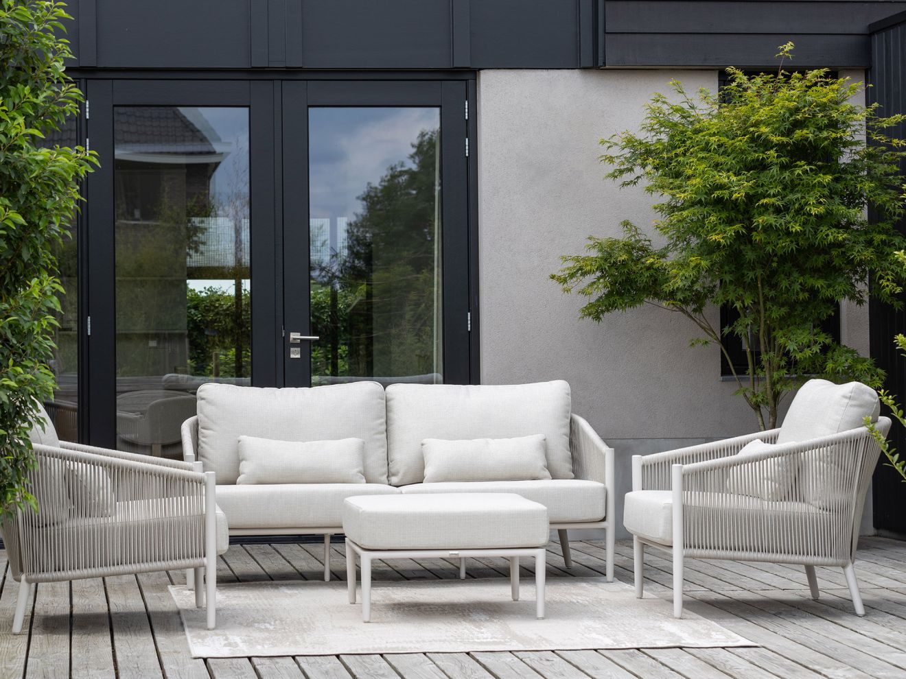 Bellagio Mineo Gartenhocker 71x71 cm Tau...