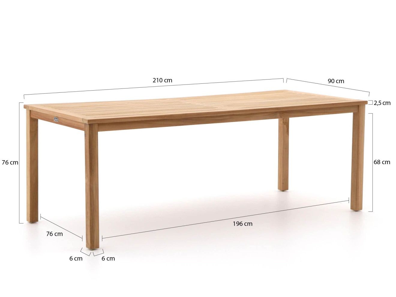 Sunyard Oxford/Liverpool 210 cm Gartenmöbel-Set 7-teilig verstelbar Braun  Rabatt: 26 %