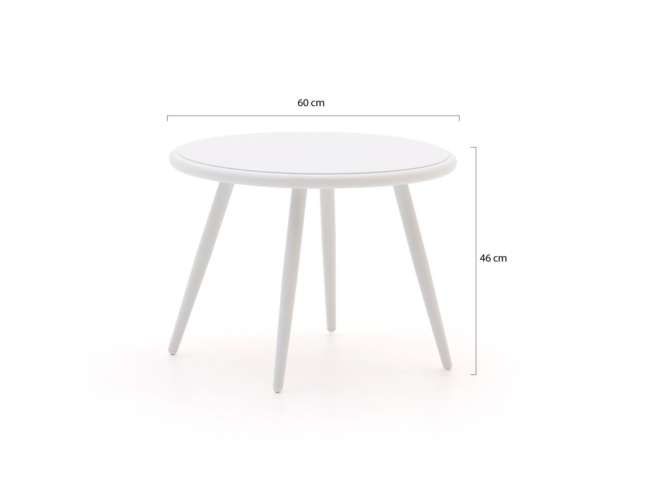Forza Sotia Beistelltisch Outdoor ø 60 cm (h: 46 cm) Weiß 60cm Rabatt: 16 %