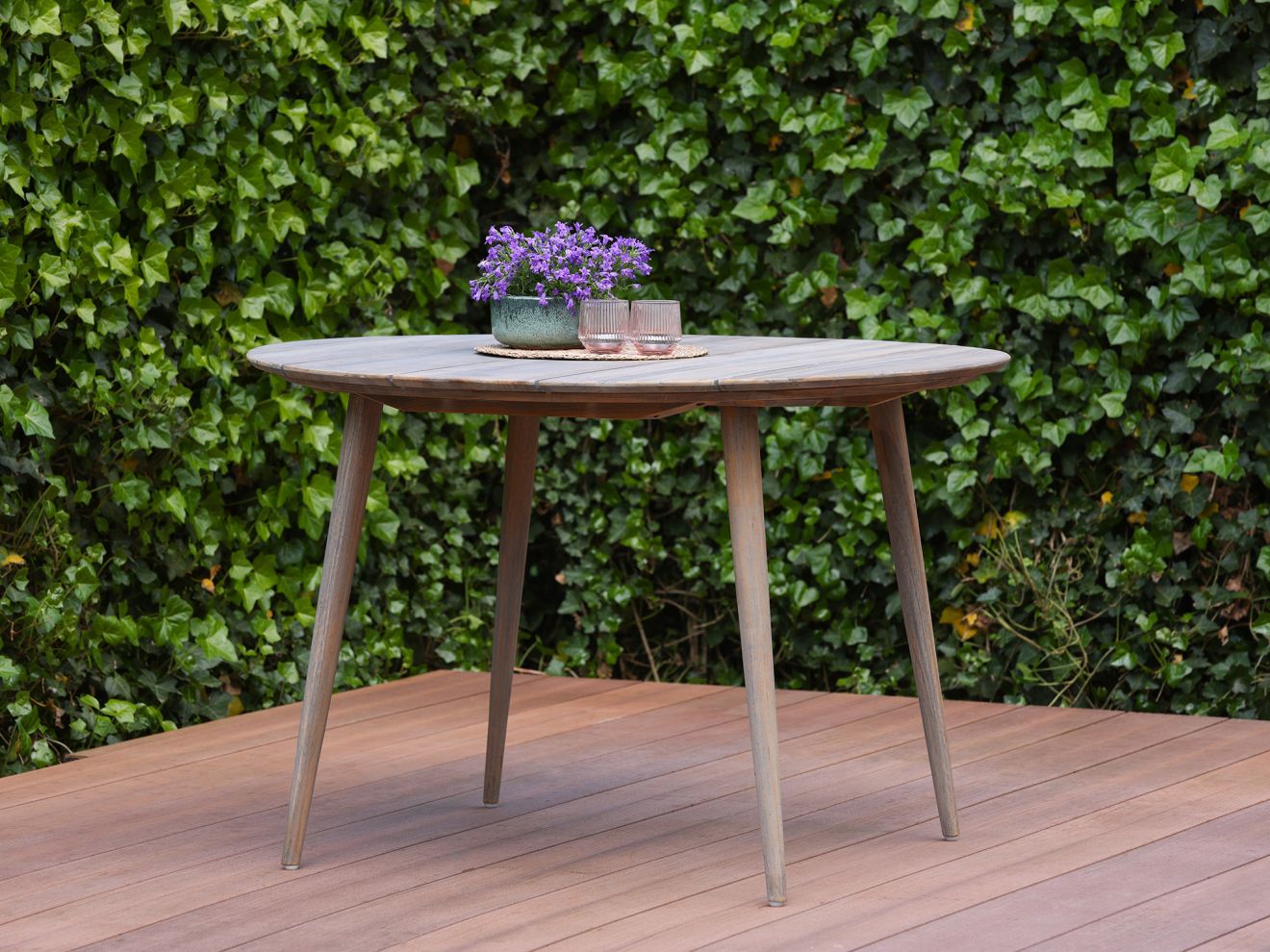 Hartman Berkeley/ROUGH-K ø 115 cm Gartenmöbel-Set 5-teilig Grau 115cm Rabatt: 9 %