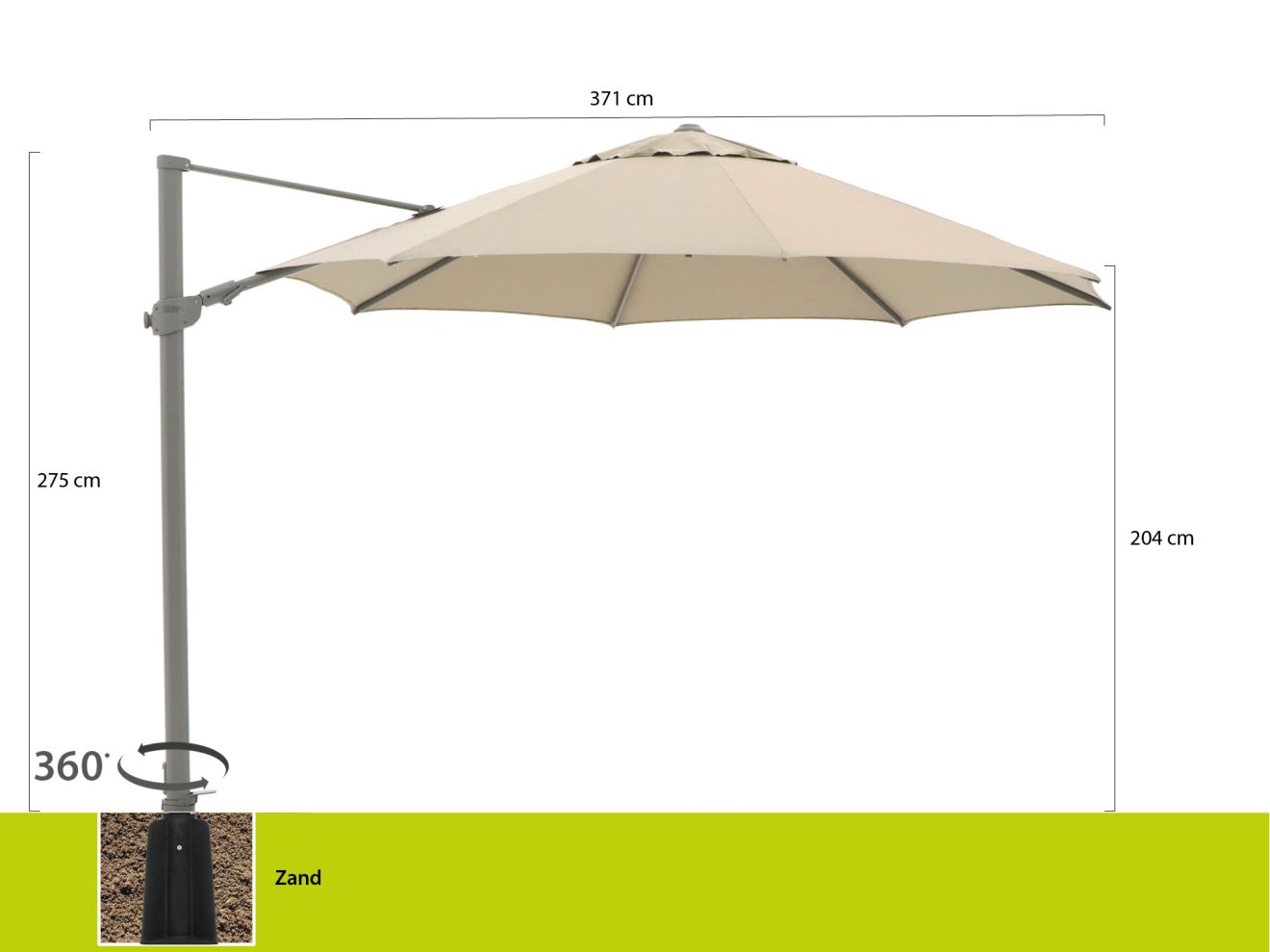 Shadowline Austin Ampelschirm ø 350 cm Taupe 350cm Rabatt: 18 % Shadowline Austin Ampelschirm ø 350 cm Taupe 350cm Rabatt: 18 %