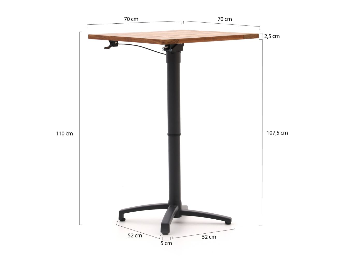 Bellagio Canzo Klapptisch 70x70x75/110cm... Bellagio Canzo Klapptisch 70x70x75/110cm...