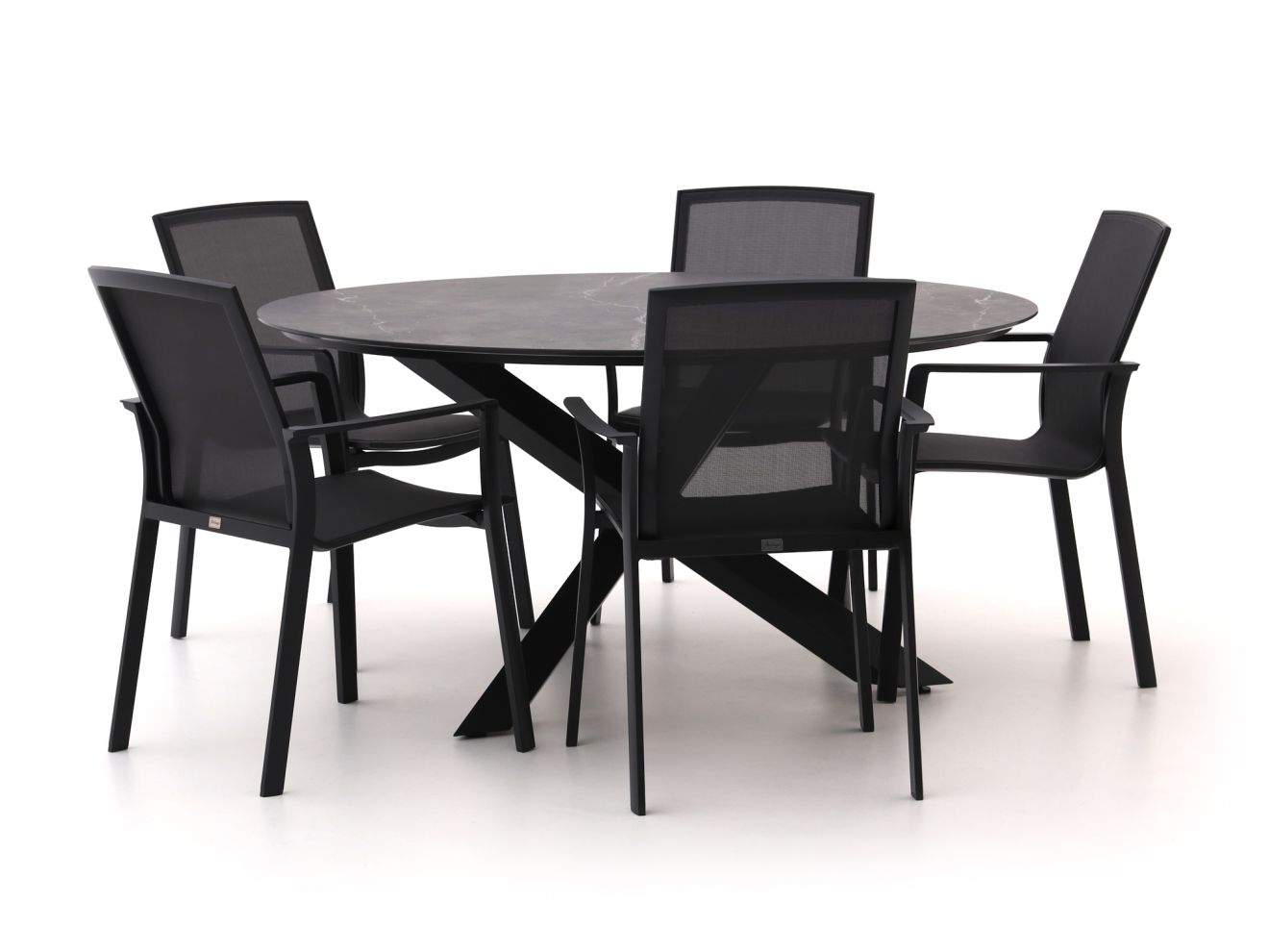 Bellagio Dranera/Lodola ø 150 cm Gartenmöbel-Set 6-teilig stapelbar günstig online kaufen
