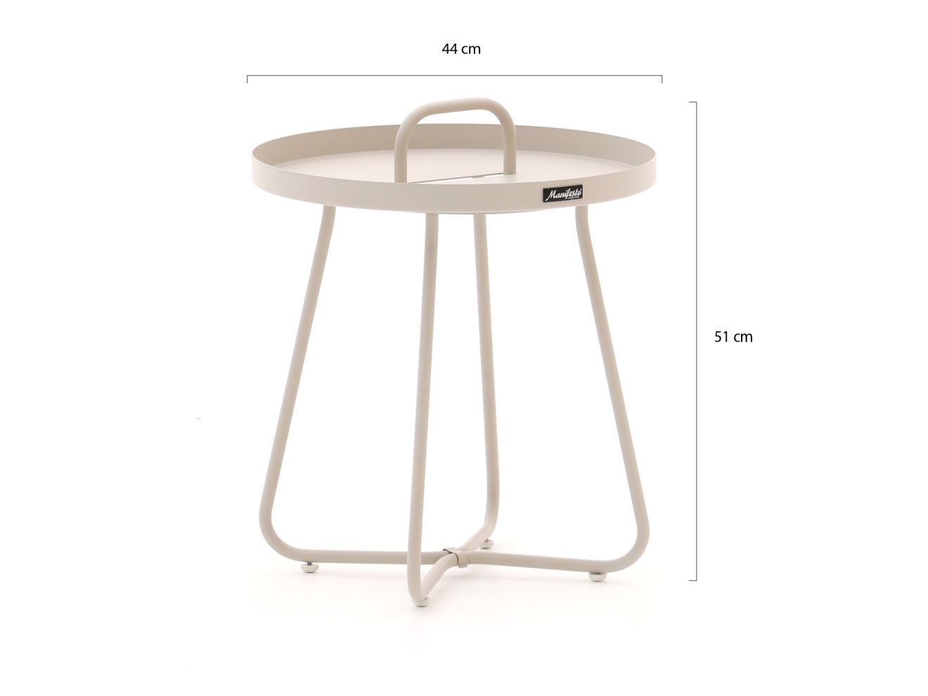 Manifesto Pito Beistelltischl ø 44 cm (h:51 cm) Taupe 44cm Rabatt: 29 %