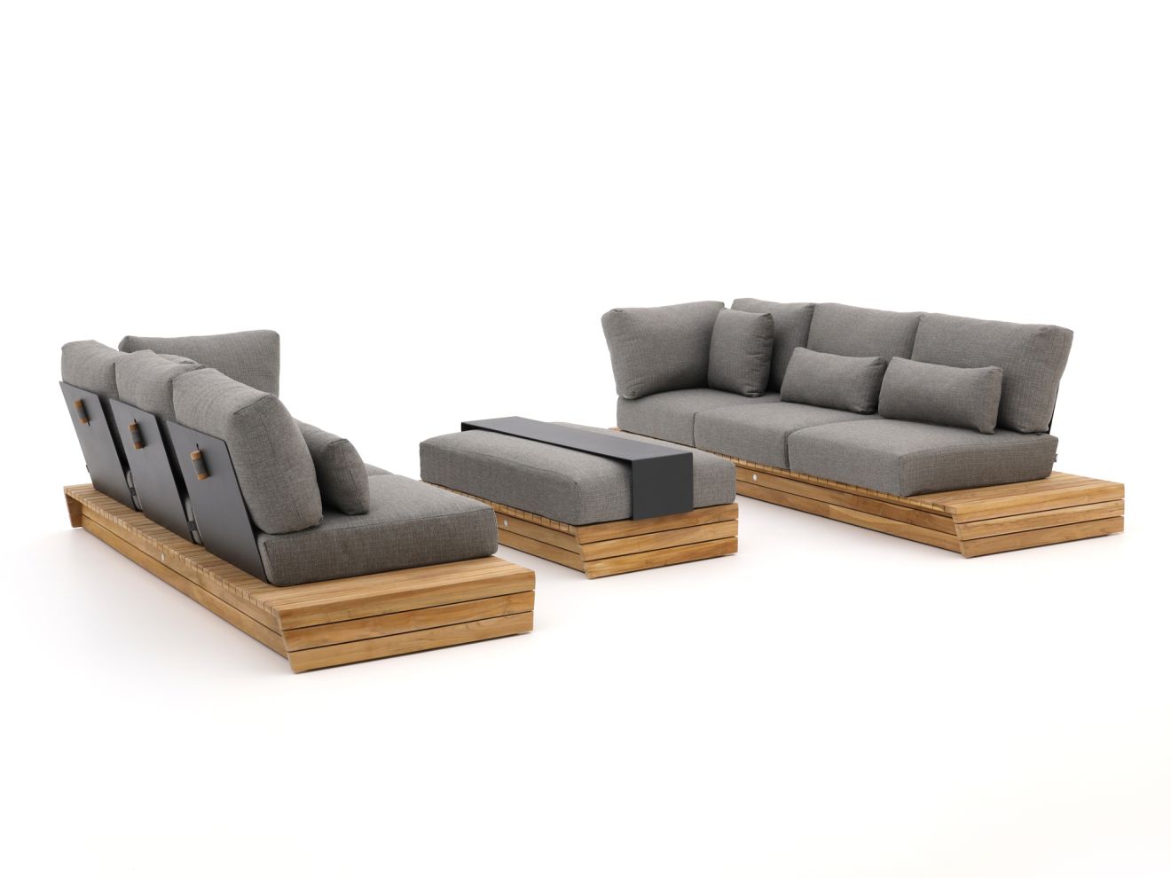 SUNS Tovara Lounge-Set 3-teilig Grau  Rabatt: 28 %