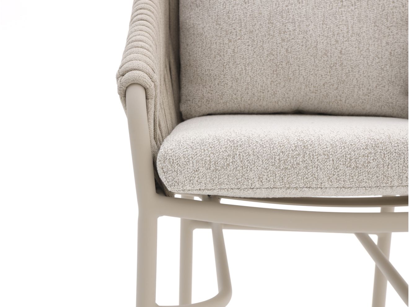 SUNS Nappa Low Barhocker Outdoor stapelbar Taupe