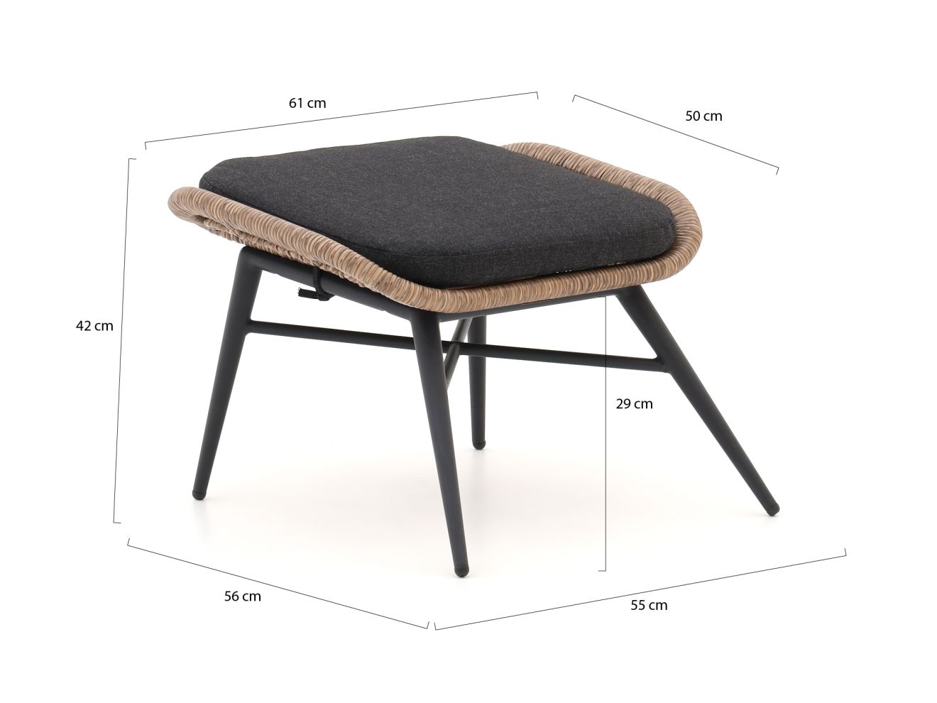 Intenso Rovello Gartensessel mit Hocker Grau  Rabatt: 24 %