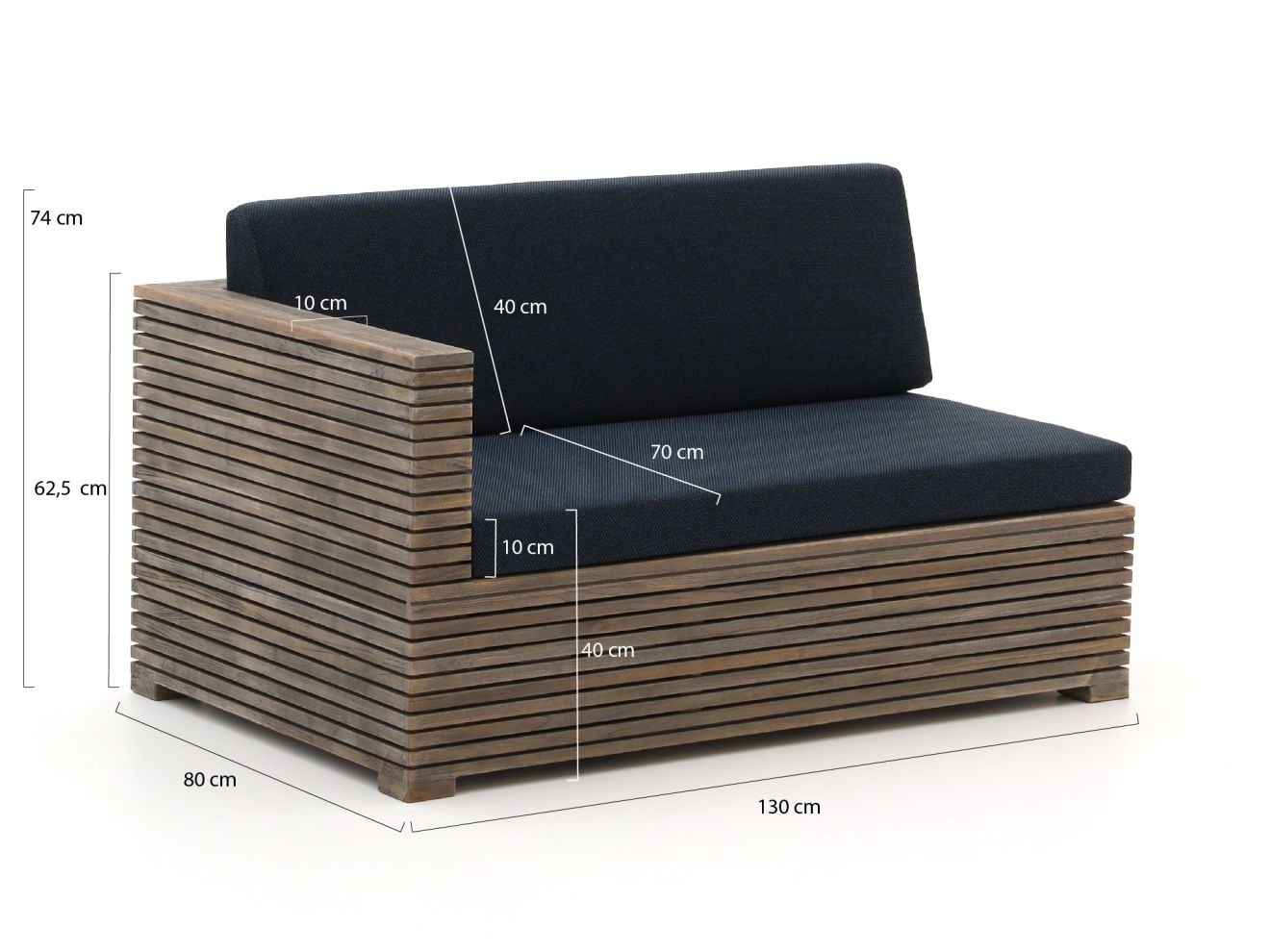 ROUGH-C Ecklounge-Set 4-teilig Braun 210x210cm Rabatt: 20 %
