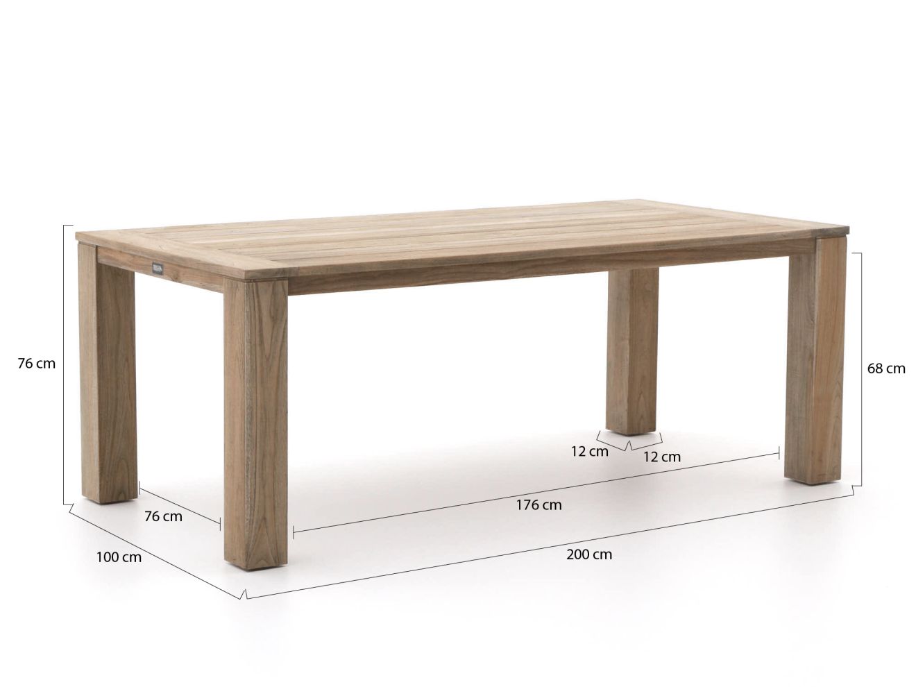 ROUGH-X Gartentisch 200x100x76 cm günstig online kaufen