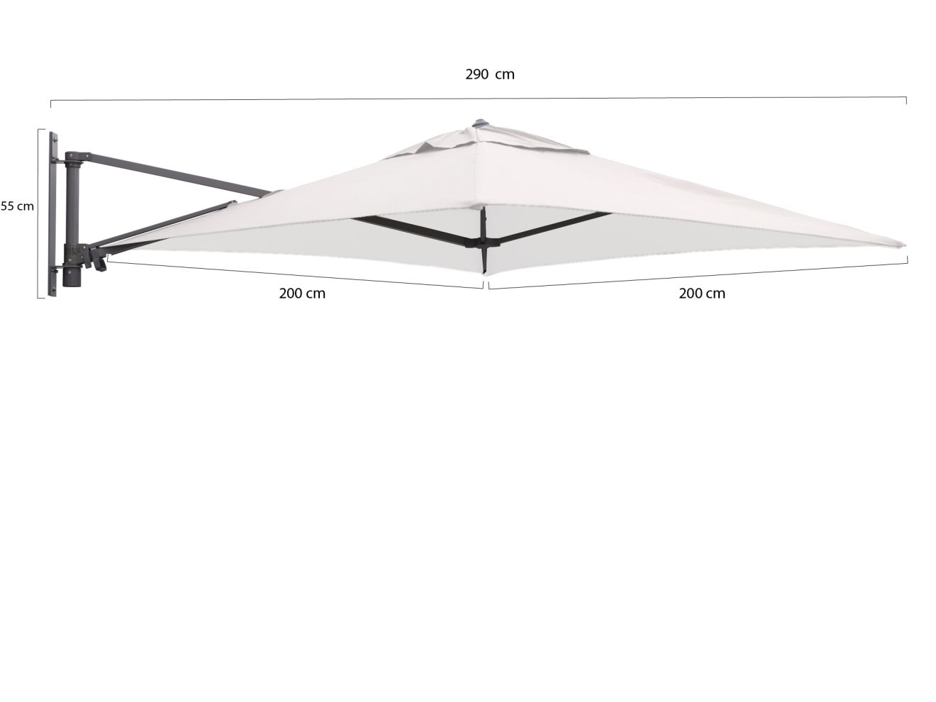 Shadowline Wandsonnenschirm 200x200 cm günstig online kaufen