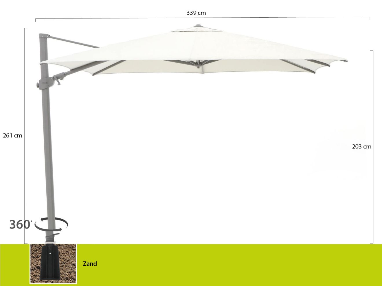 Shadowline Austin Ampelschirm 300x300 cm günstig online kaufen