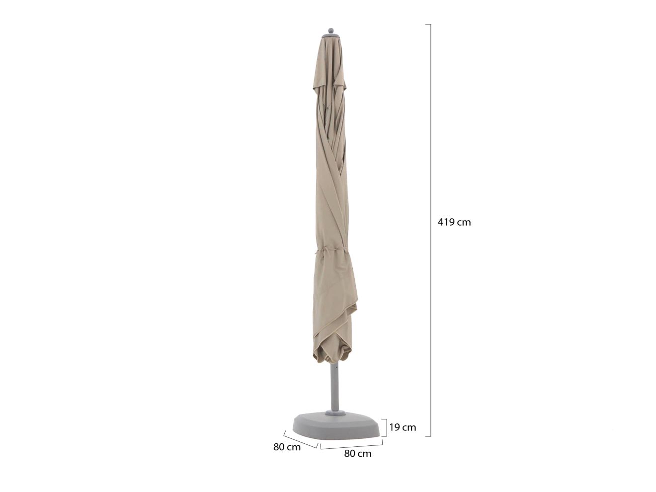 Shadowline Java Sonnenschirm 450x450 cm Taupe