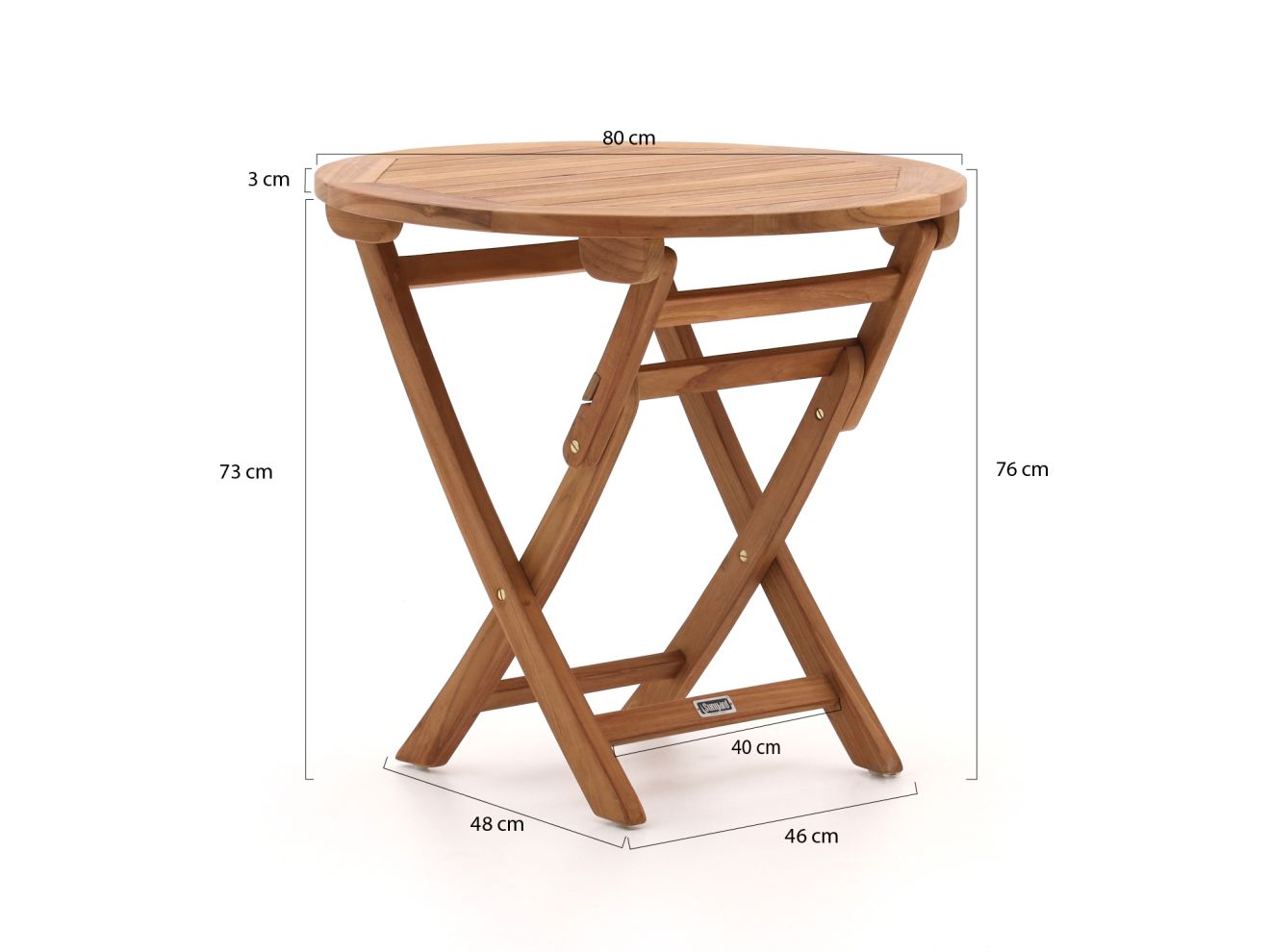 Sunyard Preston Klapptisch ø 80cm (h:75cm) günstig online kaufen