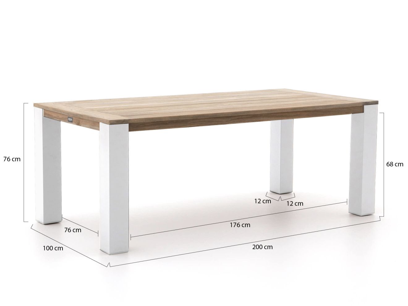 ROUGH-X Gartentisch 200x100x76 cm günstig online kaufen