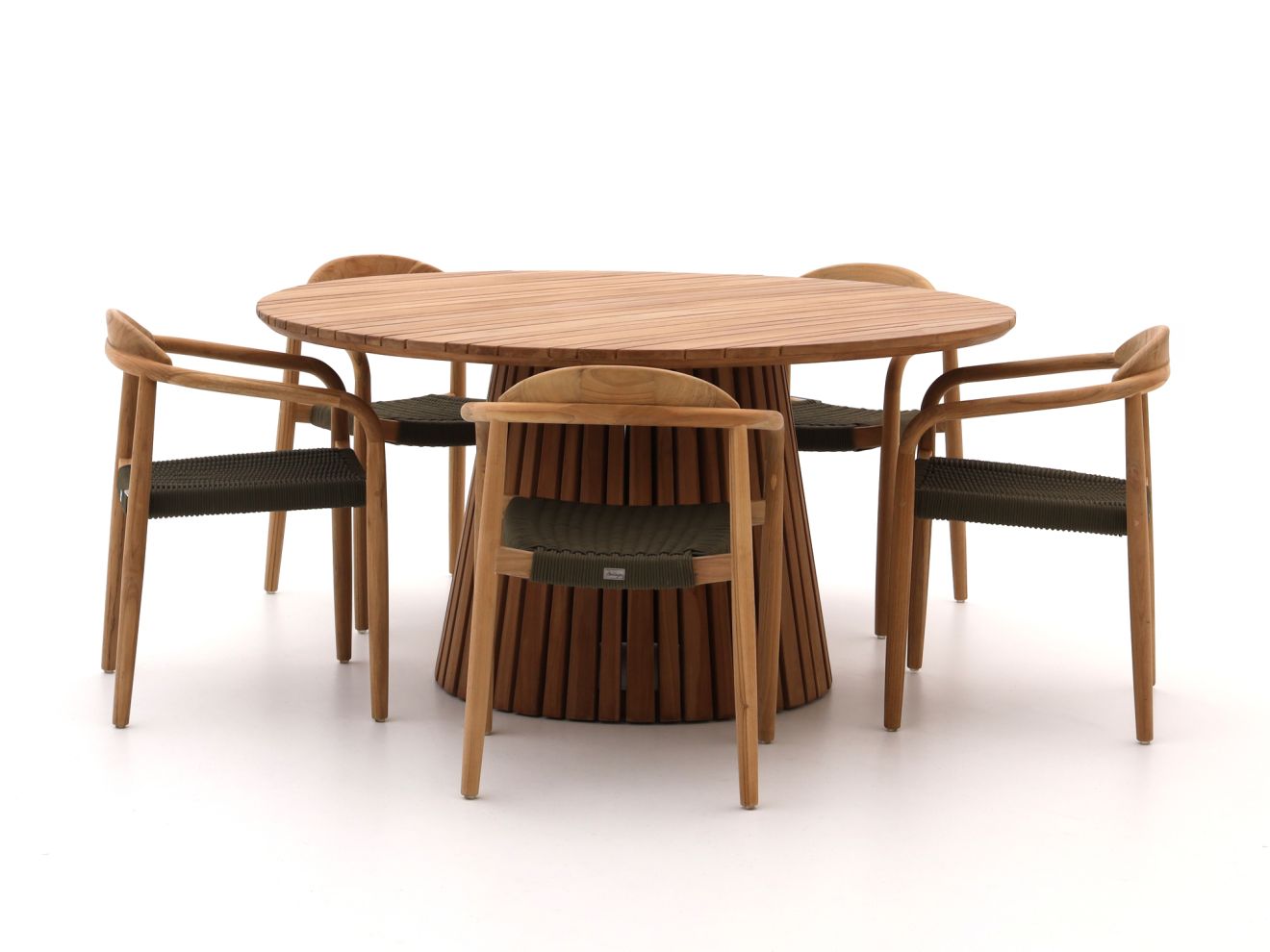 Bellagio Berbaro/Santa Severina ø 150 cm Gartenmöbel-Set 6-Teilig Stapelbar günstig online kaufen