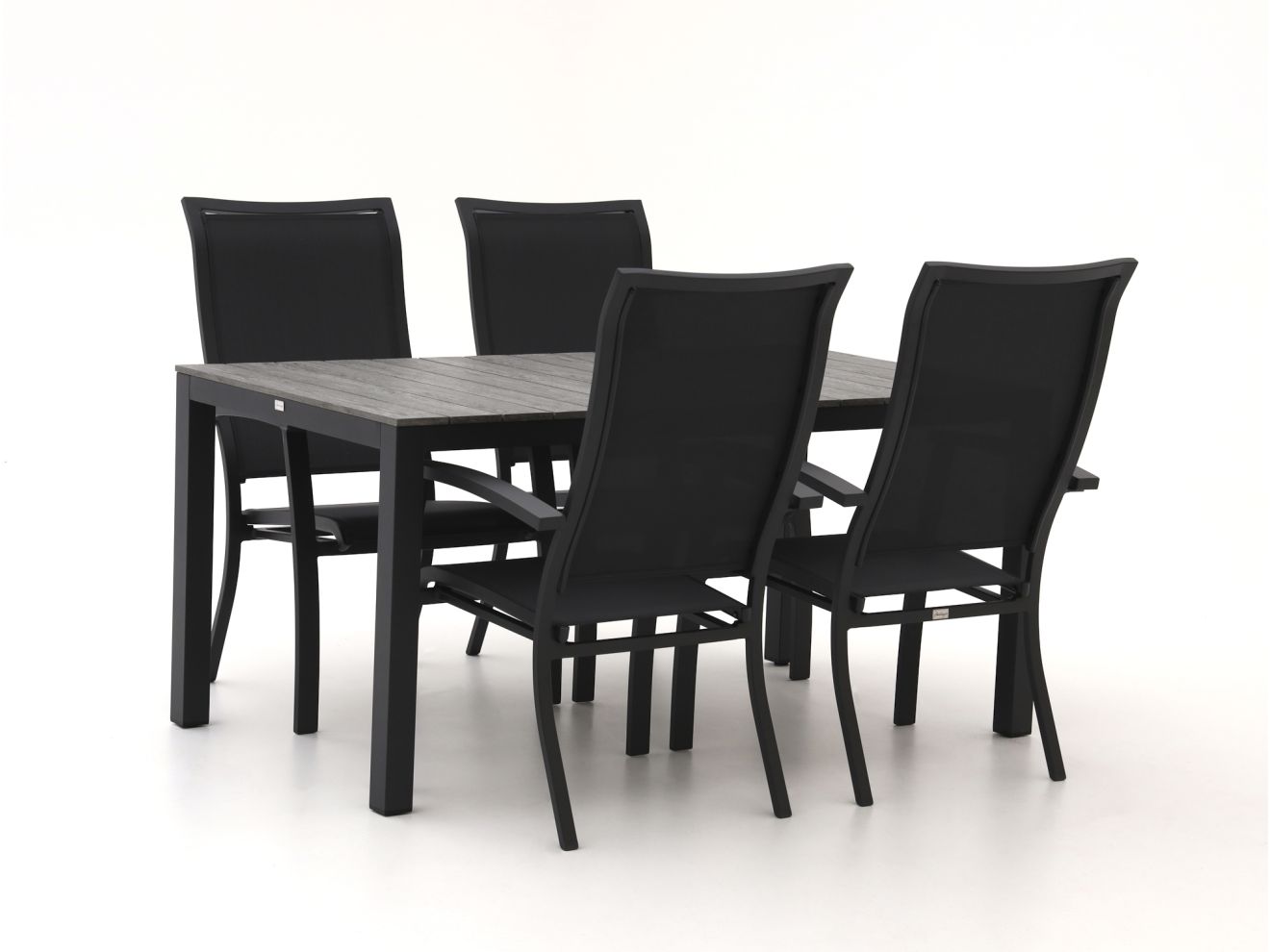 Bellagio Lugo/Fidenza 160 cm Gartenmöbel-Set 5-teilig stapelbar günstig online kaufen