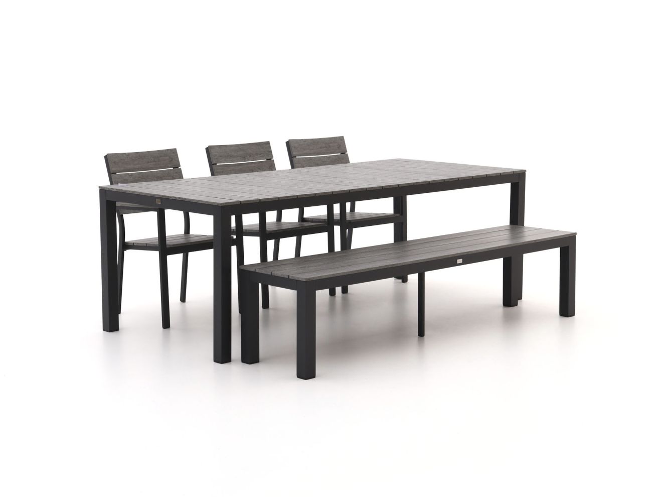 Bellagio Fidenza 220 cm Gartenmöbel-Set mit Sofa 5-Teilig Stapelbar Schwarz  Rabatt: 21 %