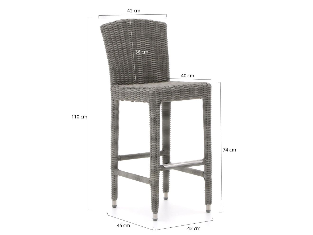 Intenso Sergio/ROUGH-X 240 cm Gartenbar-Set 9-teilig günstig online kaufen
