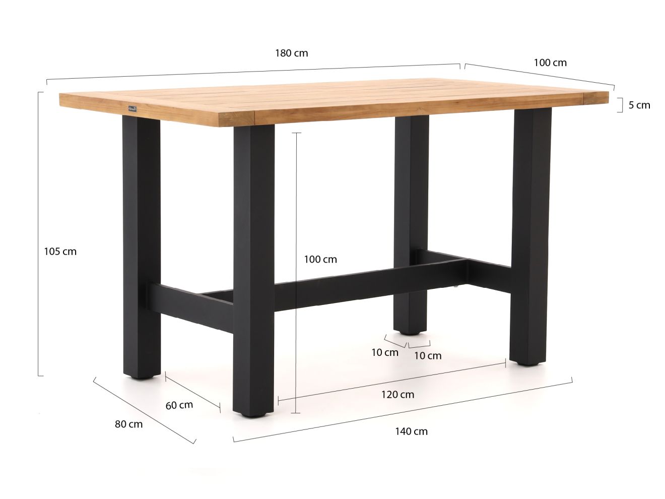 Hartman Sophie Yasmani Bartisch Outdoor 180x100x105 cm günstig online kaufen