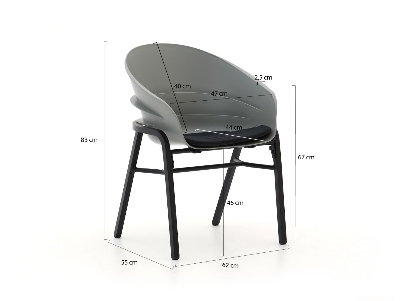 Hartman Tubb 185 cm Esstischgruppe 5-teilig verstellbar günstig online kaufen