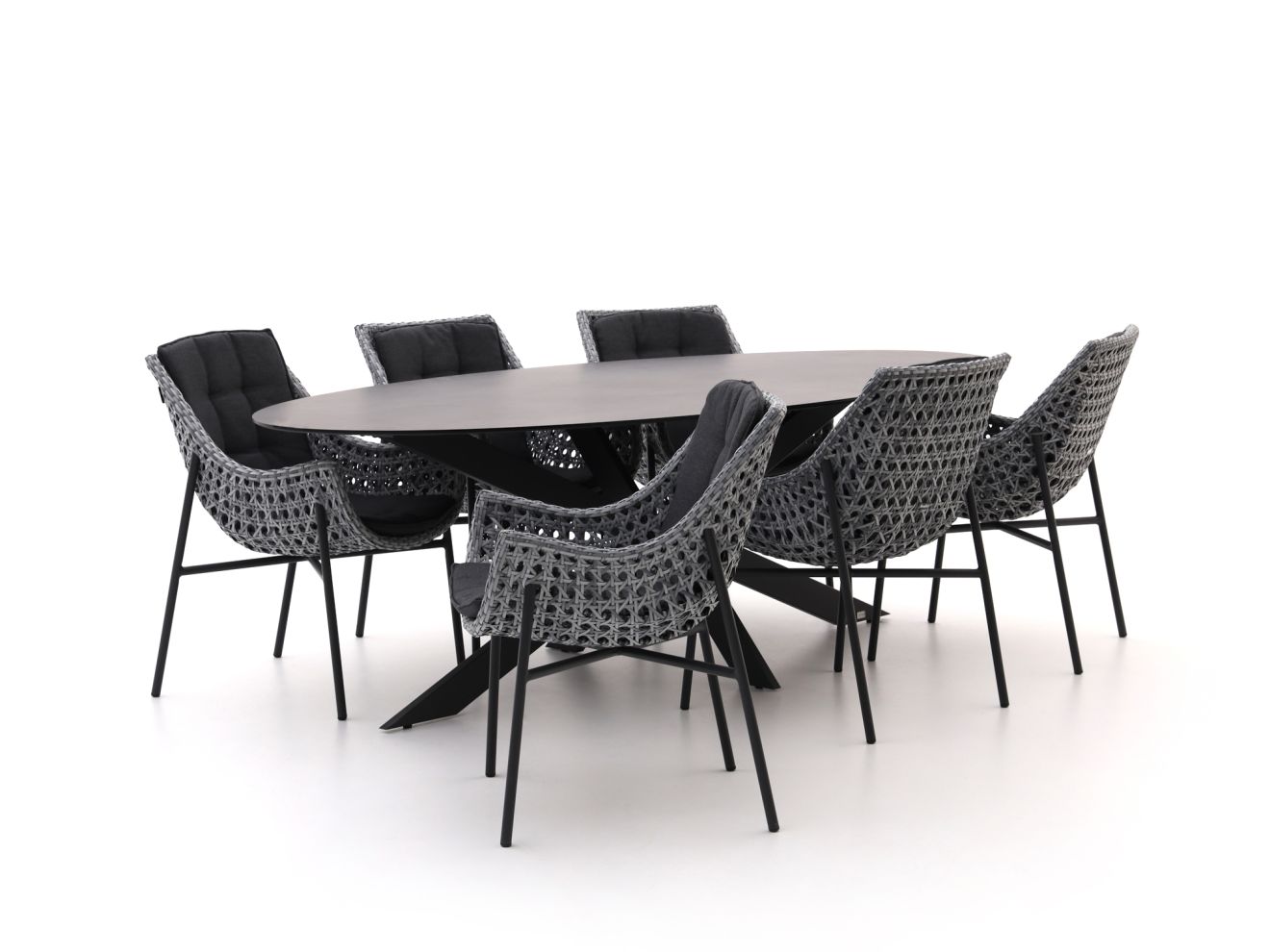 Manifesto Novara/Furato ellips 240 cm Gartenmöbel-Set 7-teilig Grau Rabatt: 21 % Manifesto Novara/Furato ellips 240 cm Gartenmöbel-Set 7-teilig Grau Rabatt: 21 %