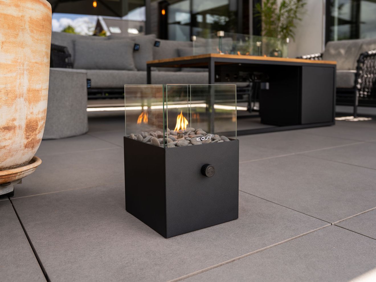 Cosiscoop Square Tischkamin 20x20 cm (h:30 cm) Schwarz