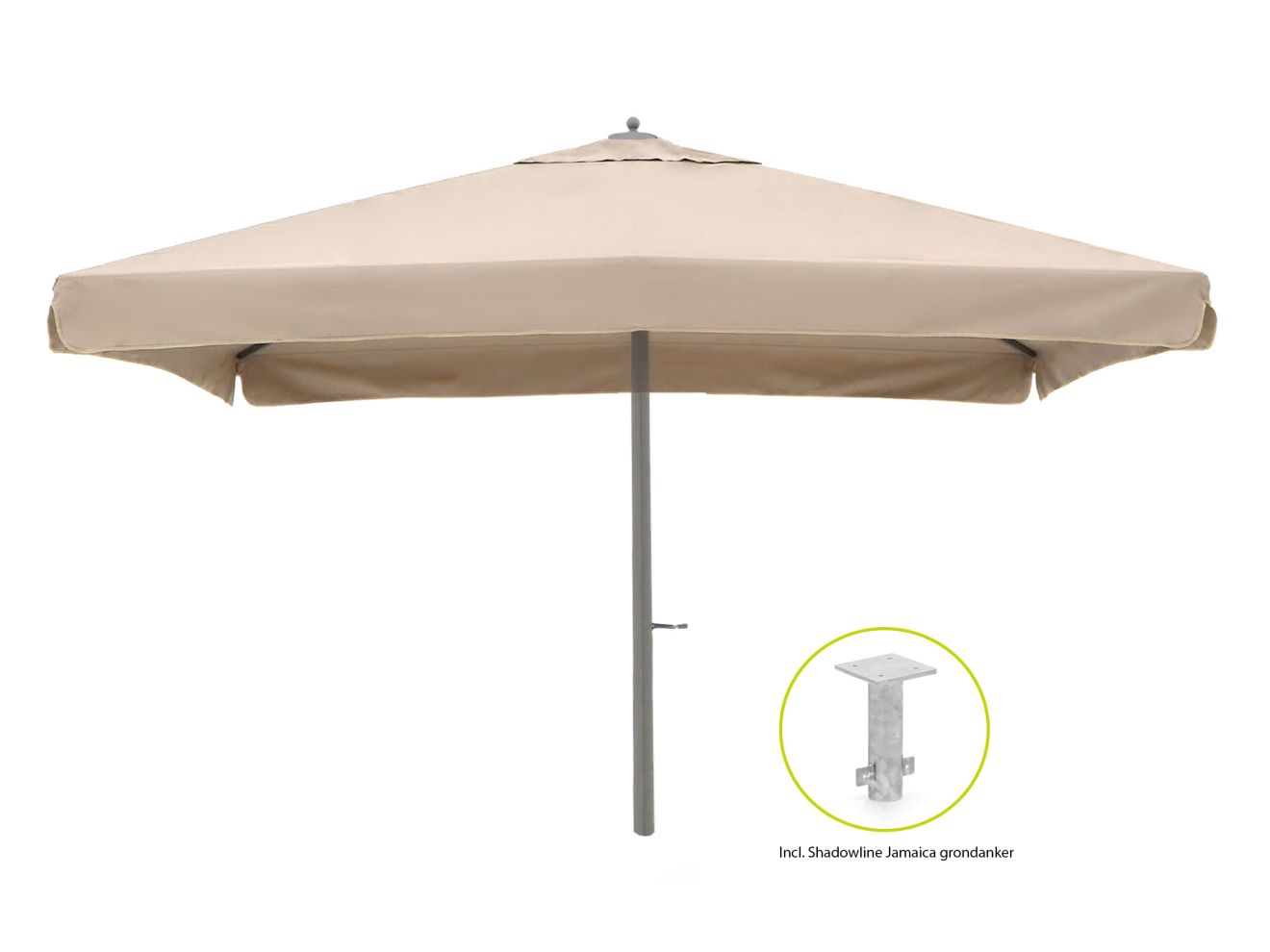 Shadowline Java Sonnenschirm 450x450 cm Taupe Shadowline Java Sonnenschirm 450x450 cm Taupe