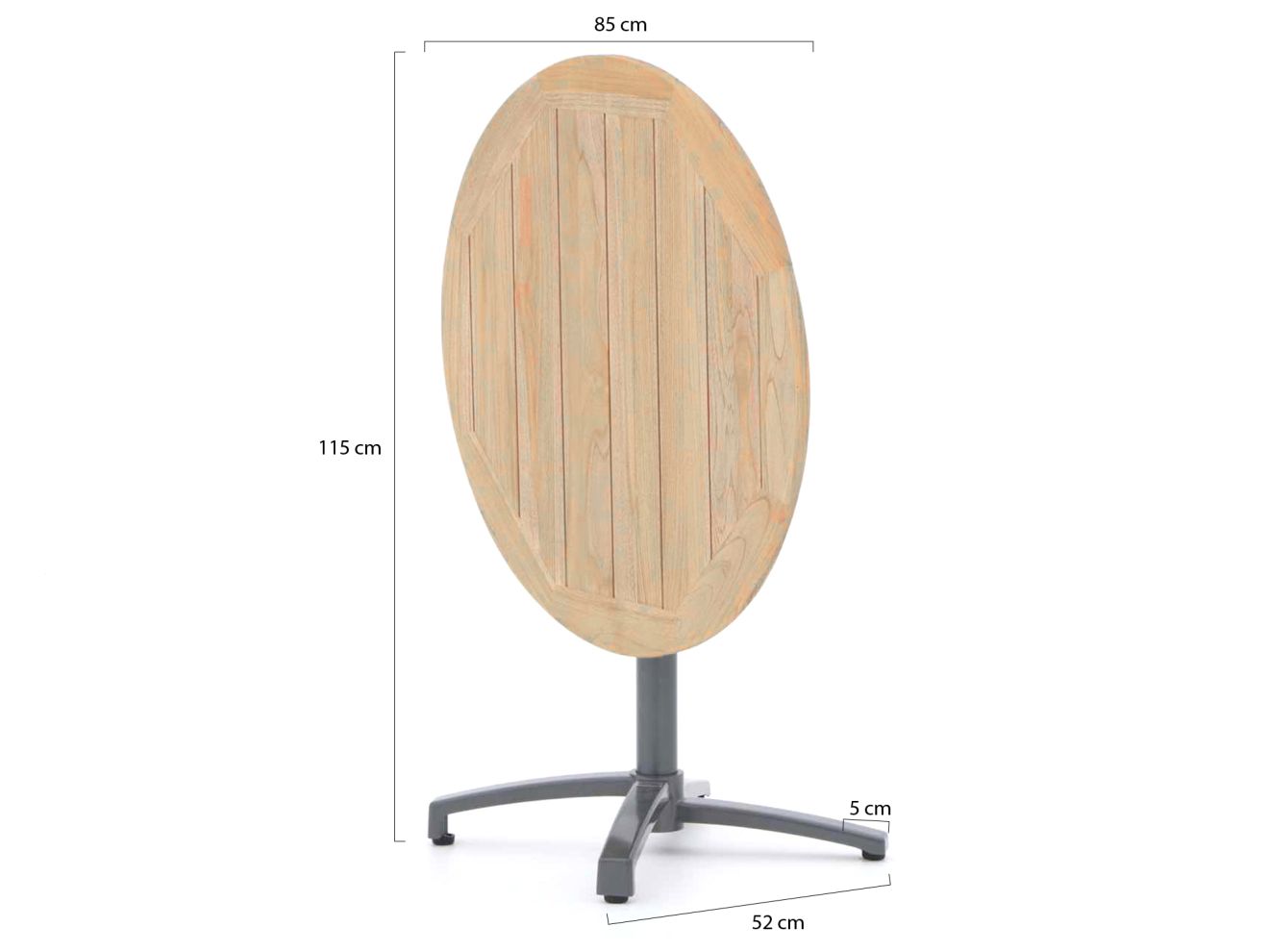 Bellagio Canzo Gartentisch klappbar ø 8...