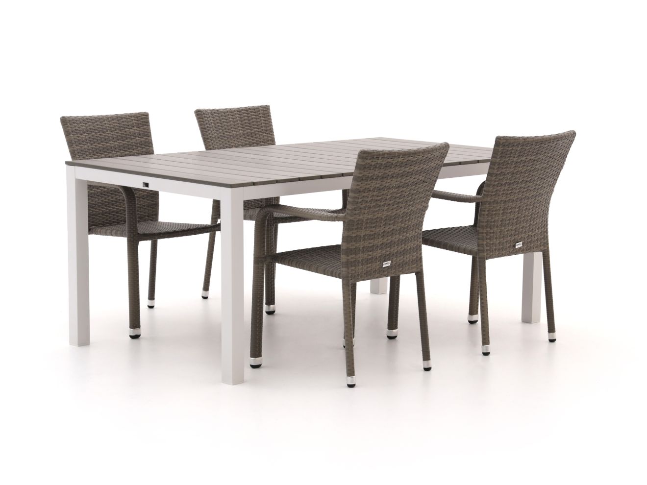 Forza Fossano/Fidenza 183 cm Gartenmöbel-Set 5-teilig stapelbar günstig online kaufen