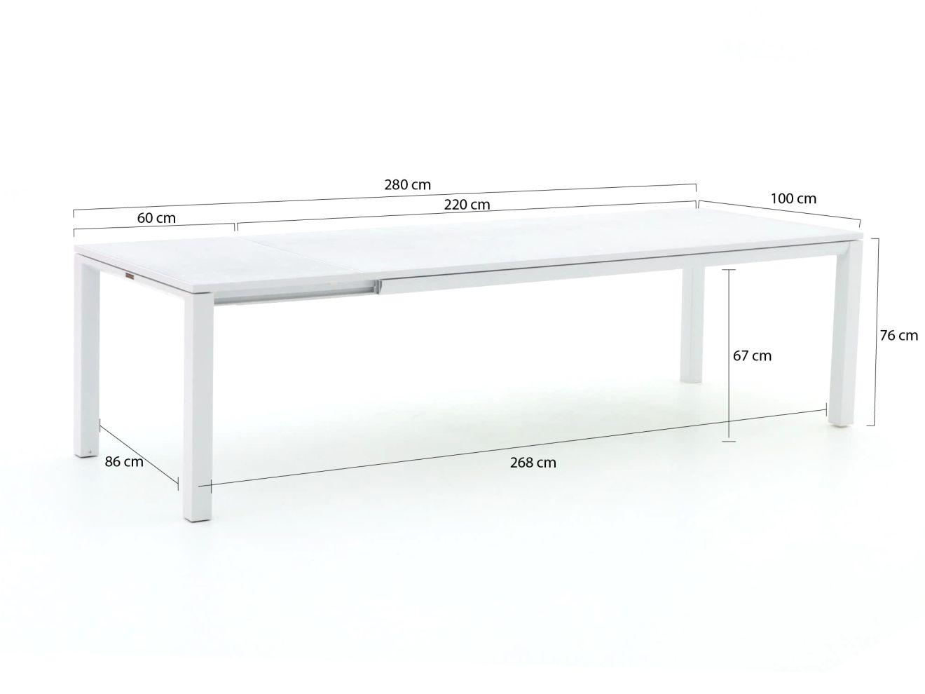 Bernstein Mannheim Gartentisch ausziehbar 220/280x100x75 cm günstig online kaufen
