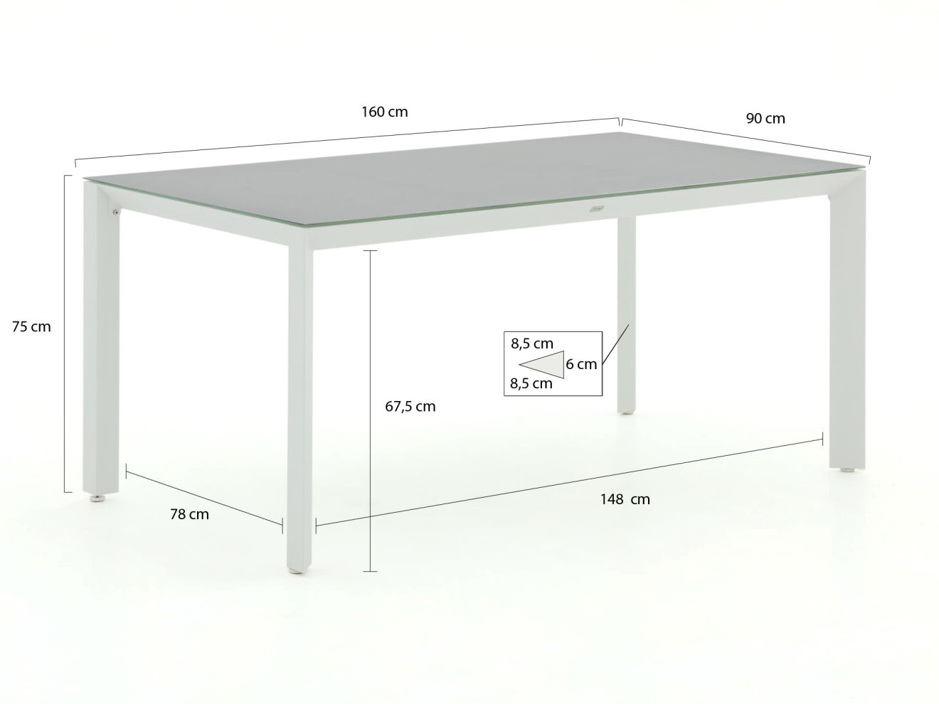 Bellagio Anzio/Veneto 160 cm Gartenmöbe...