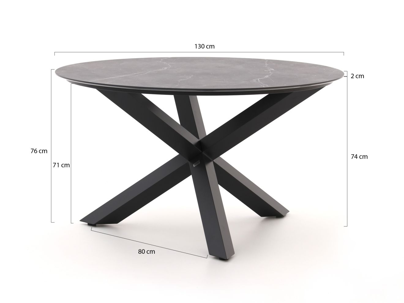 Bellagio Lodola Gartentisch ø 130cm günstig online kaufen