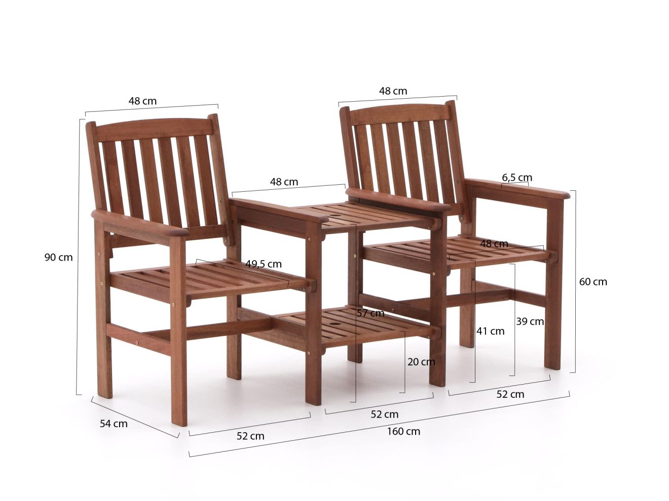 Guarde 2-Sitzer Gartenbank 160 cm günstig online kaufen