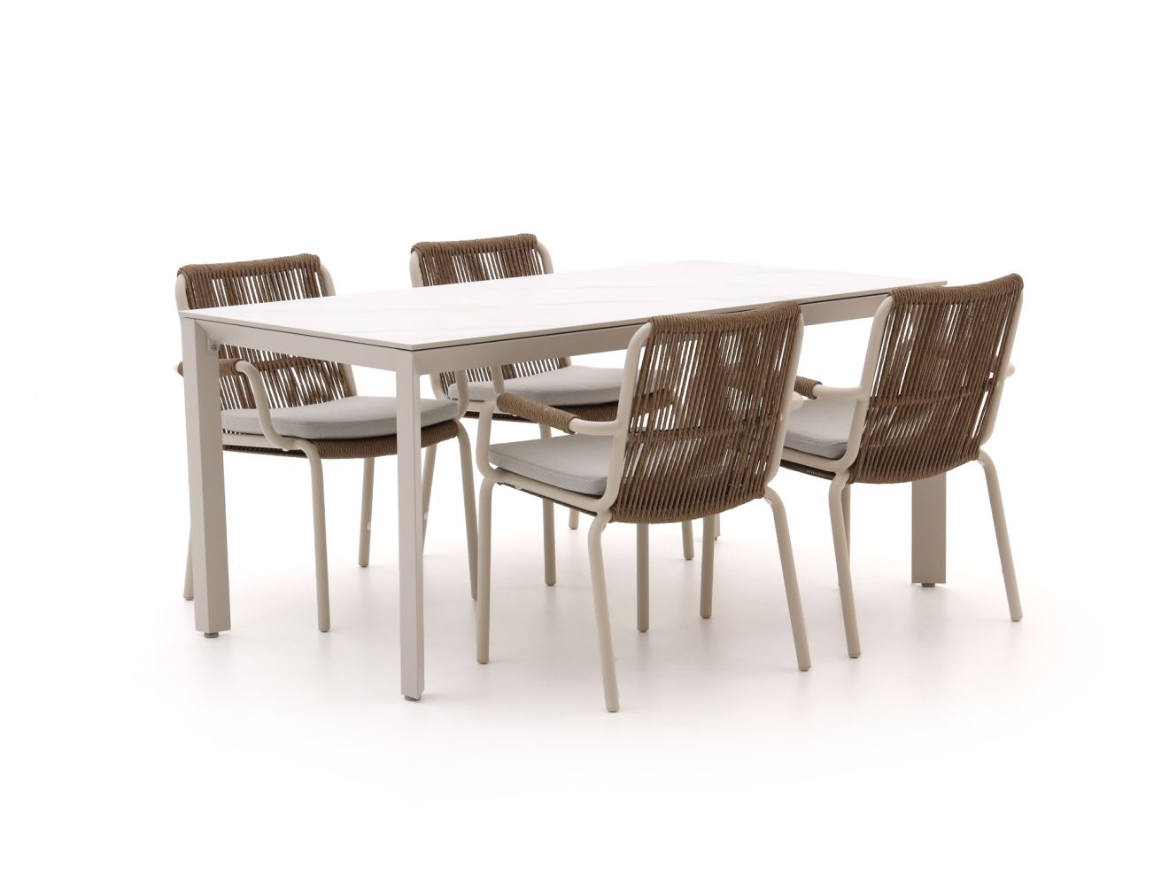 Bellagio Caronia/Sestino 160 cm Gartenmöbel-Set 5-teilig stapelbar günstig online kaufen
