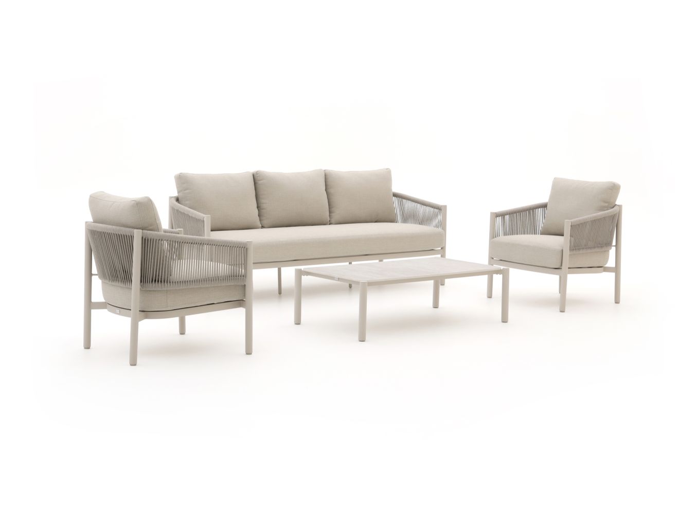 + 10 % Kassenrabatt | Bellagio Panaro Sessel-Sofa Lounge-Set 4-teilig