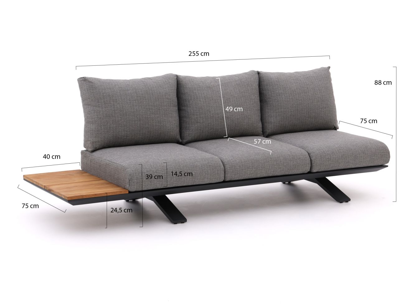 SUNS Stockholm Gartensofa 3-Sitzer links...