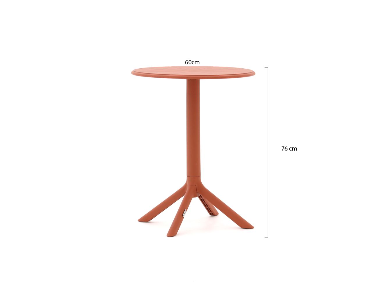 Forza Rieti Gartentisch ø 60 cm (h:76 cm) Orange 76cm