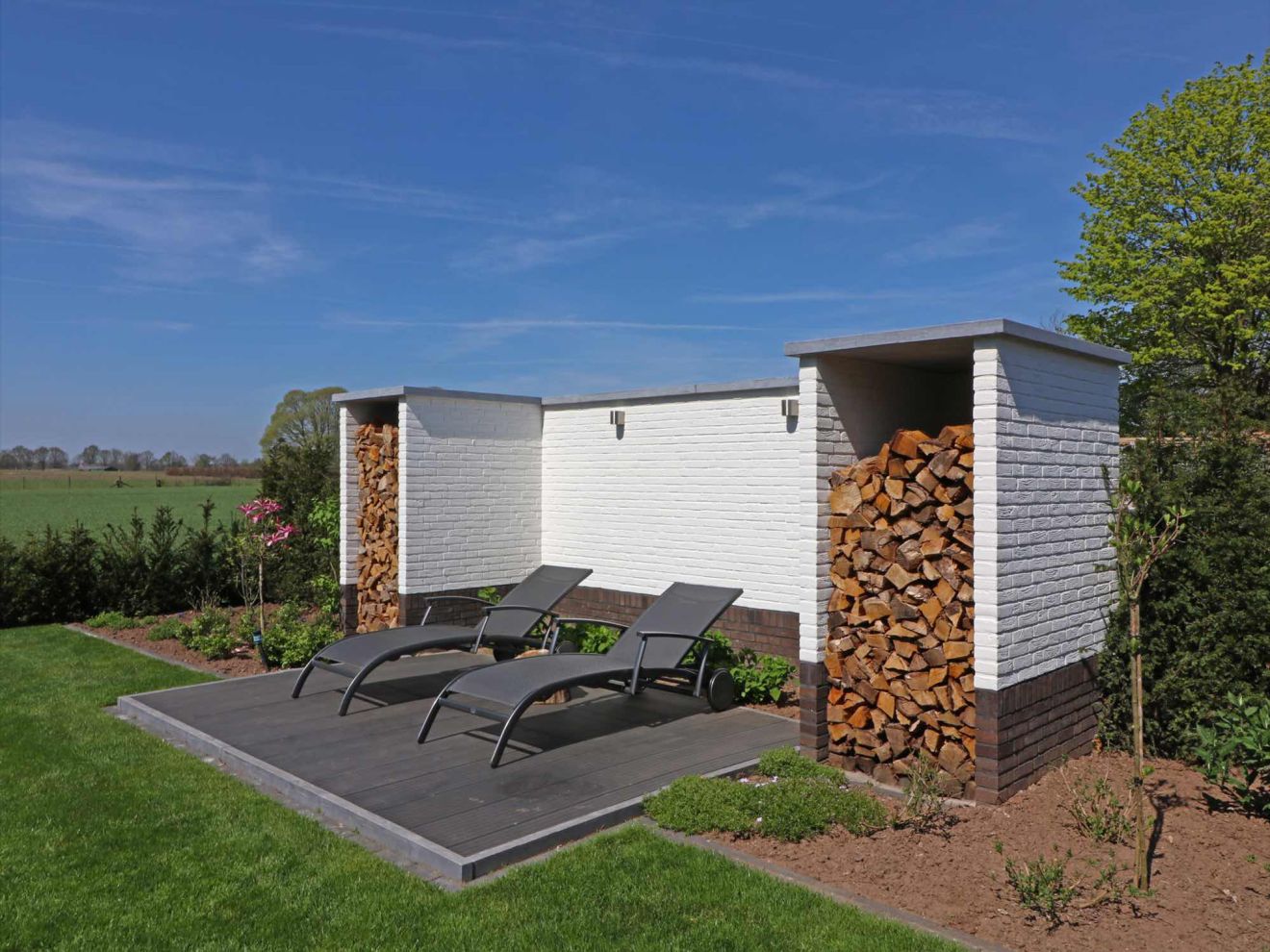 Bellagio Lugo Gartenliege mit Rädern Gr...