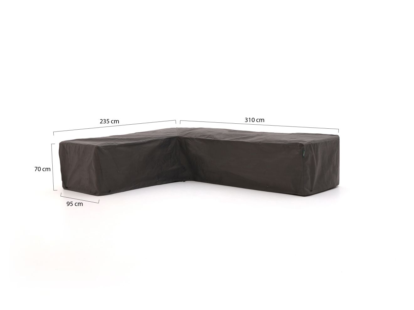 Kees Smit Gartenmöbelabdeckung Ecklounge-Set 235x95/310x95x70 cm günstig online kaufen